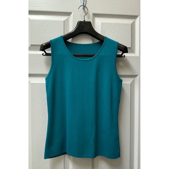 Chicos Women's Teal Size 1 / Medium Travelers Tank Top Shirt Perfect Layer - Picture 2 of 9